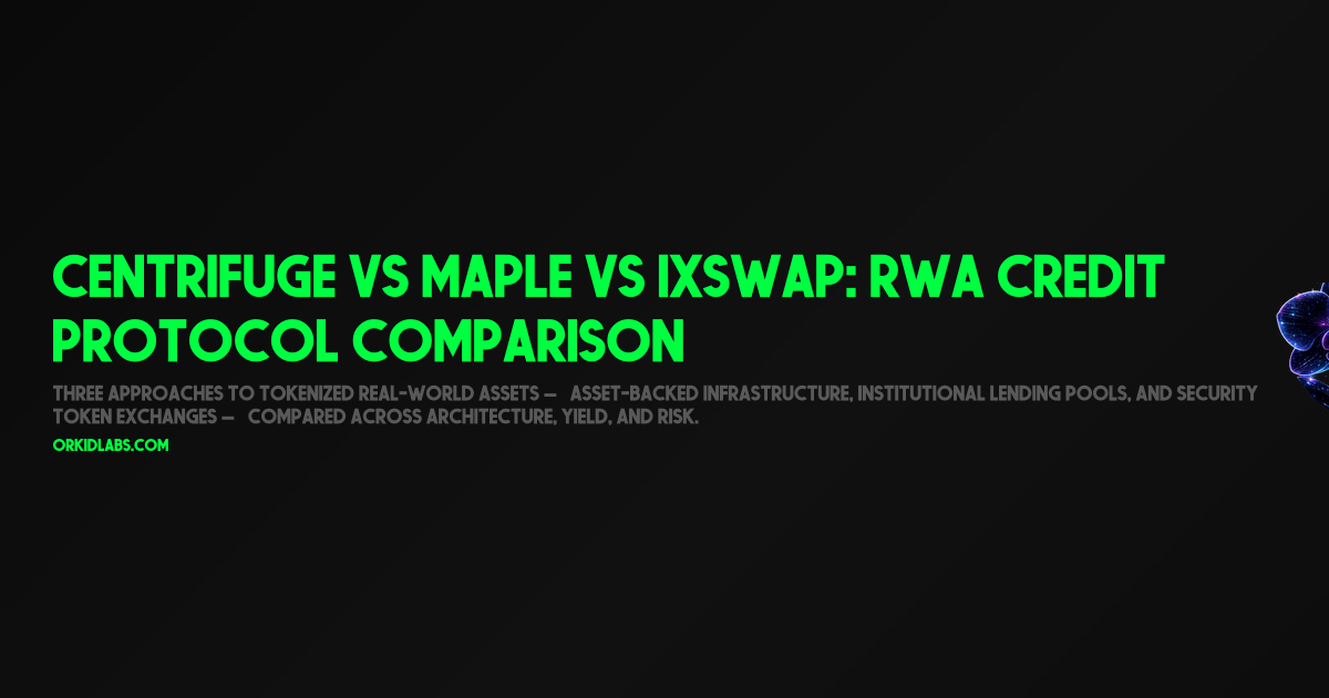 Centrifuge vs Maple vs IXSwap: RWA Credit Protocol Comparison
