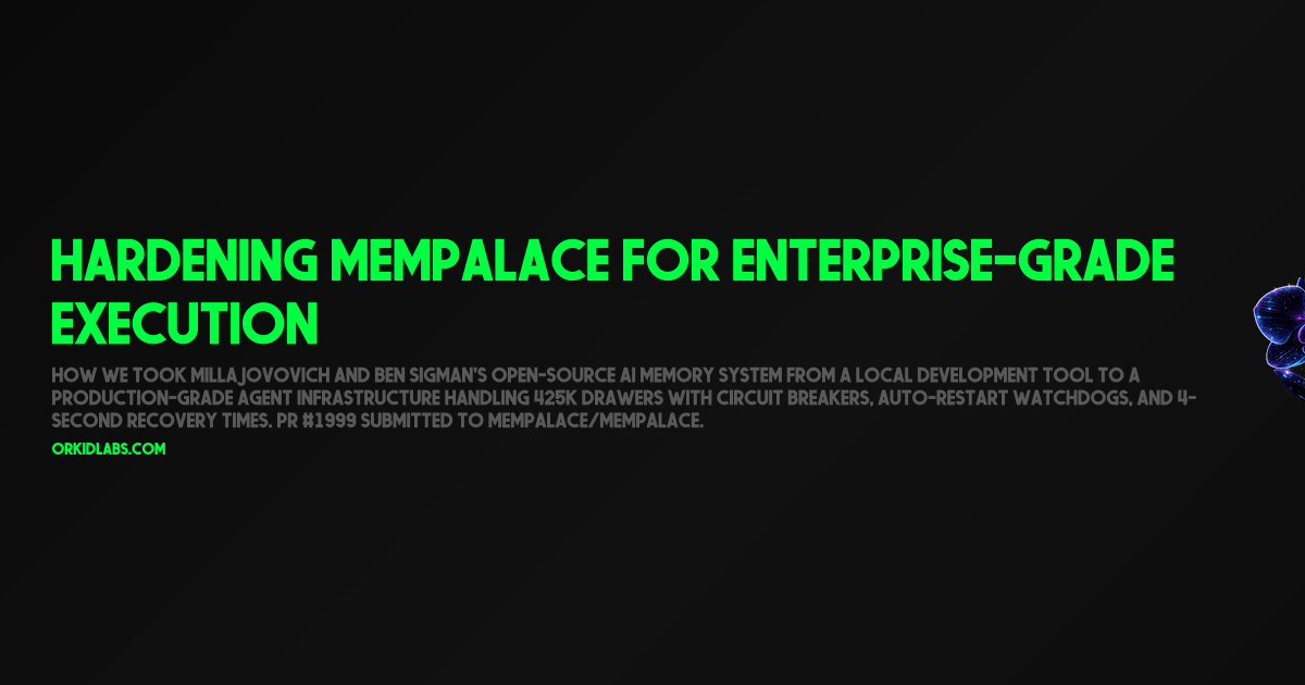 Hardening MemPalace for Enterprise-Grade Execution