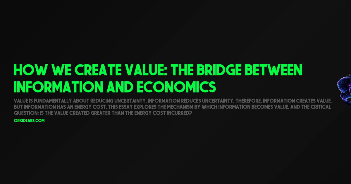 How We Create Value: The Bridge Between Information and Economics